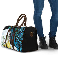 New Zealand Silver Fern Tui Bird Travel Bag Maori Kowhai Paua Shell Taniko Motifs - Polynesian Pride
