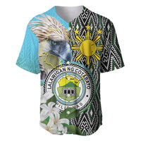 Cotabato Philippines Province Baseball Jersey Filipino Eagle Sampaguita Tinalak Pattern