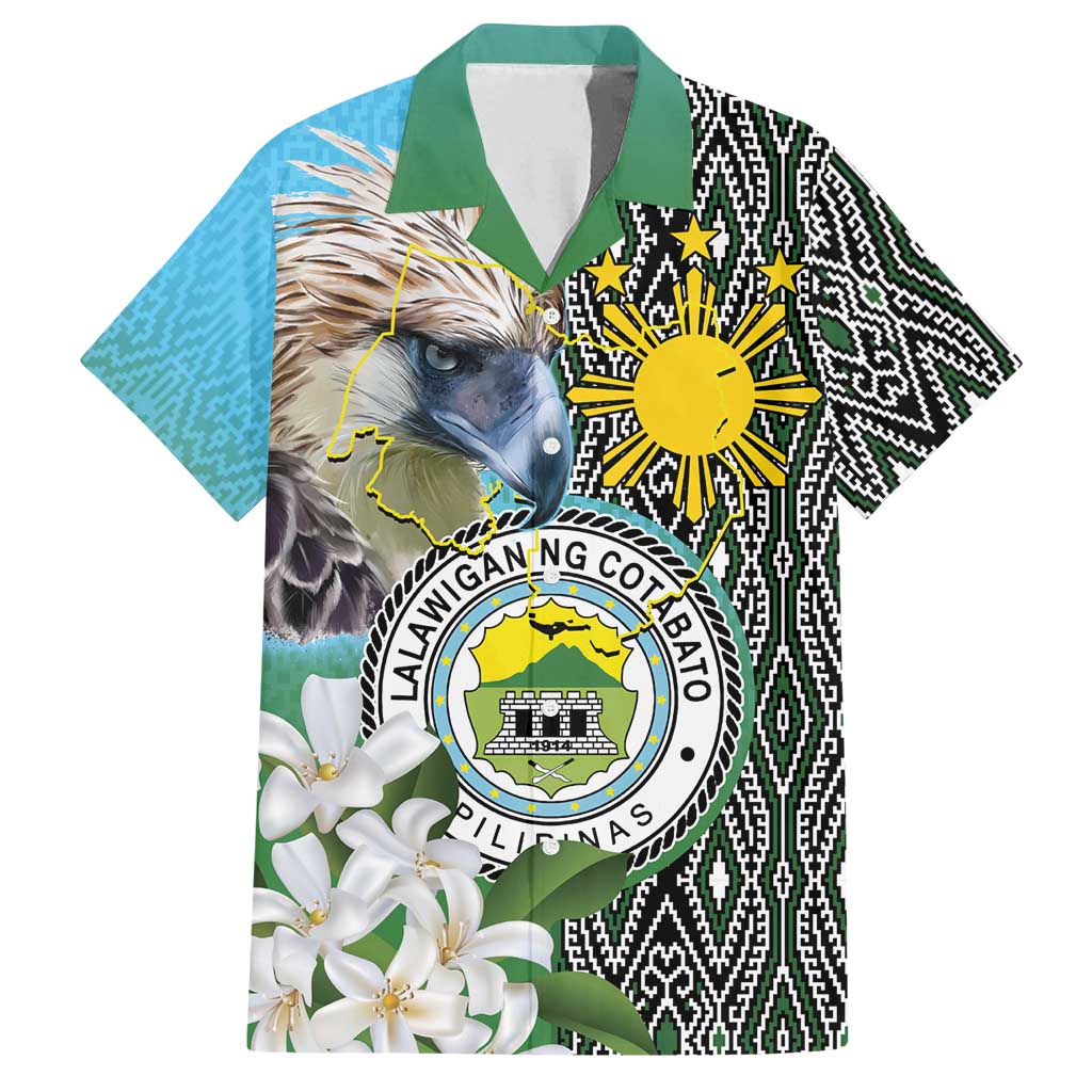 Cotabato Philippines Province Family Matching Puletasi and Hawaiian Shirt Filipino Eagle Sampaguita Tinalak Pattern