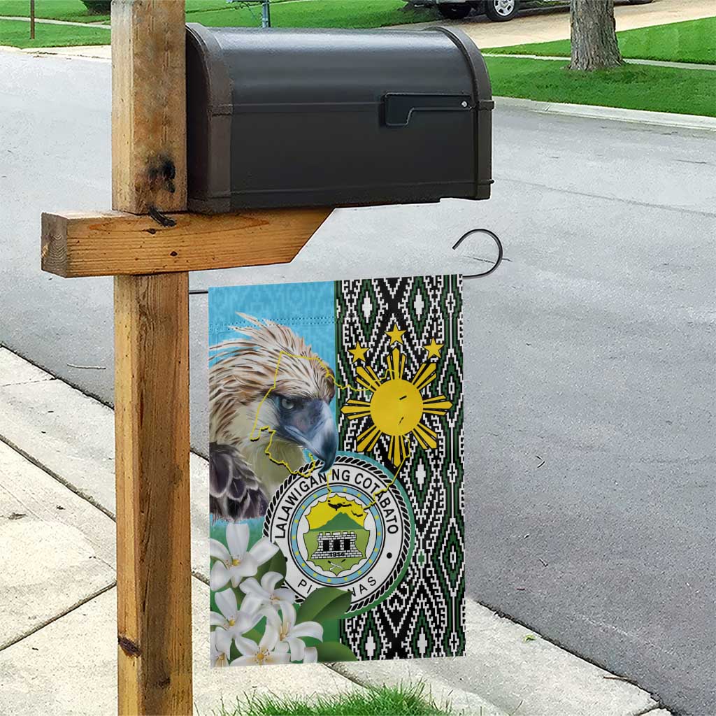 Cotabato Philippines Province Garden Flag Filipino Eagle Sampaguita Tinalak Pattern