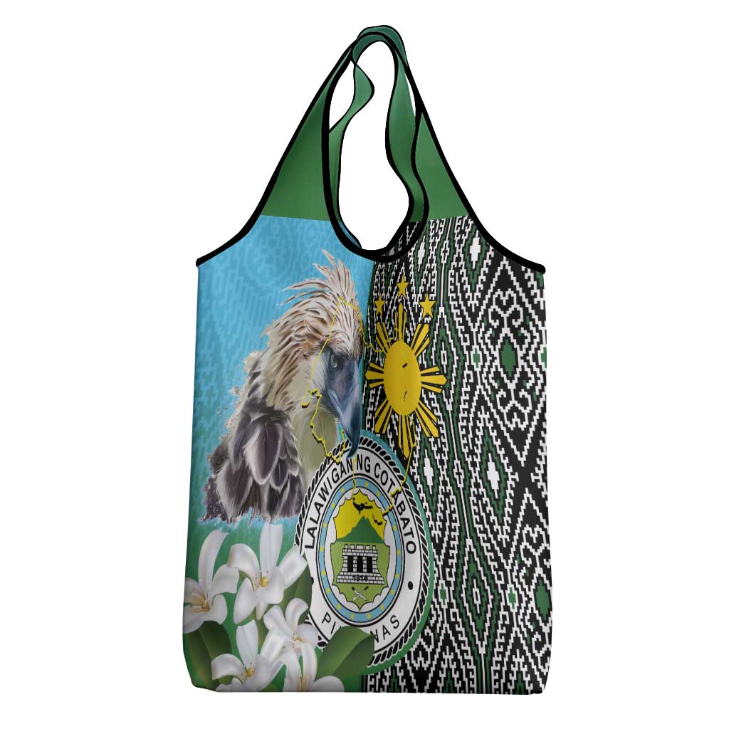 Cotabato Philippines Province Grocery Bag Filipino Eagle Sampaguita Tinalak Pattern