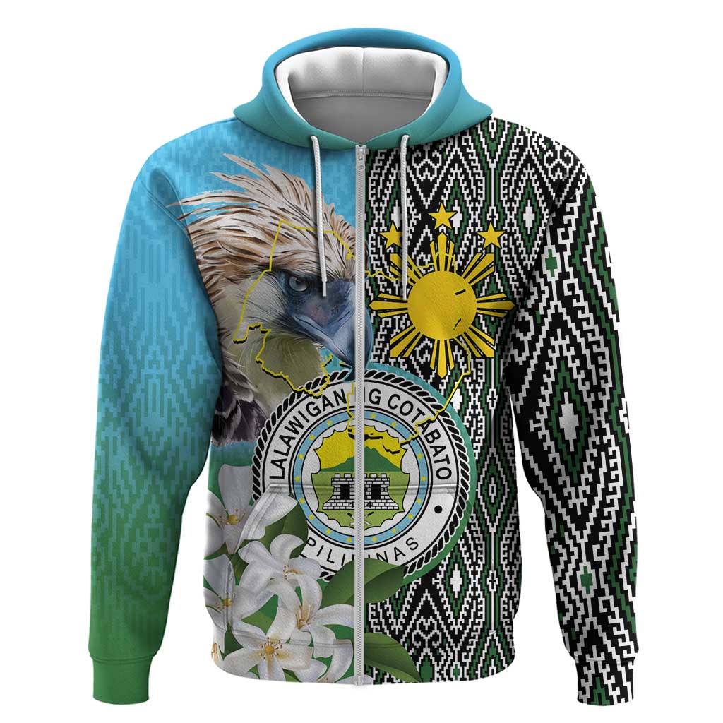 Cotabato Philippines Province Hoodie Filipino Eagle Sampaguita Tinalak Pattern