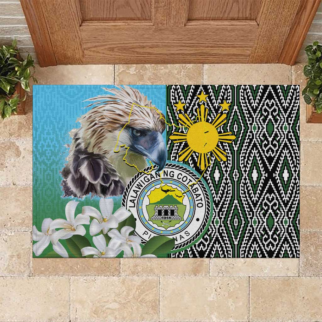 Cotabato Philippines Province Rubber Doormat Filipino Eagle Sampaguita Tinalak Pattern