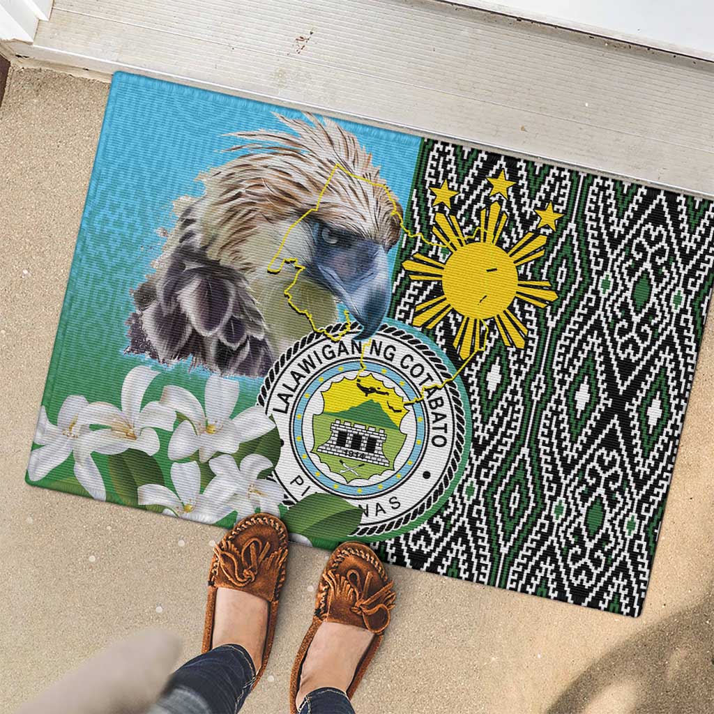 Cotabato Philippines Province Rubber Doormat Filipino Eagle Sampaguita Tinalak Pattern