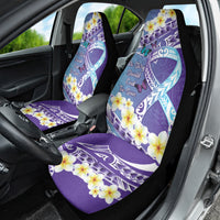 No Story Should End Too Soon Suicide Awareness Car Seat Cover Purple And Teal Polynesian Ribbon