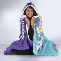 No Story Should End Too Soon Suicide Awareness Hooded Blanket Purple And Teal Polynesian Ribbon