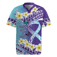 No Story Should End Too Soon Suicide Awareness Rugby Jersey Purple And Teal Polynesian Ribbon