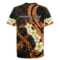 Liver Cancer Awareness Month Rugby Jersey Awareness Is Key Orange Polynesian Ribbon