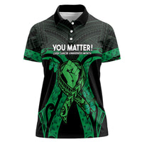ADHD Awareness Month You Matter Women Polo Shirt Green Polynesian Ribbon LT14 Female Green - Polynesian Pride