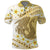 Gold Hawaii Shark Tattoo Polo Shirt Frangipani With Polynesian Pastel Version
