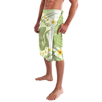 Green Hawaii Shark Tattoo Lavalava Frangipani With Polynesian Pastel Version