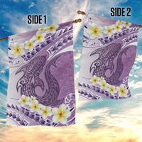Purple Hawaii Shark Tattoo Garden Flag Frangipani With Polynesian Pastel Version LT14 - Polynesian Pride