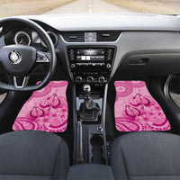 Pink Bula Fiji Car Mats Fijian Dance Fan Tapa Cloth Pattern