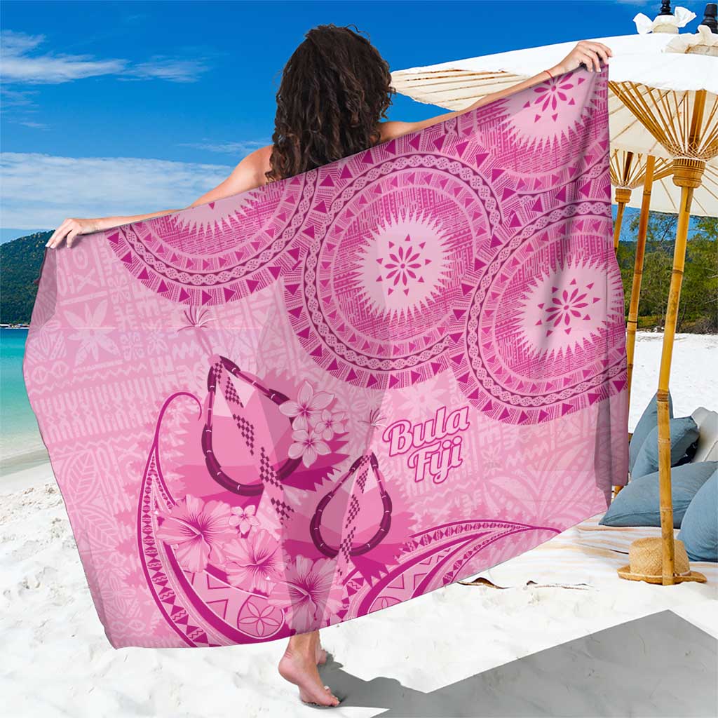 Pink Bula Fiji Sarong Fijian Dance Fan Tapa Cloth Pattern LT14 One Size 44 x 66 inches Pink - Polynesian Pride