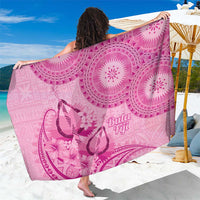 Pink Bula Fiji Sarong Fijian Dance Fan Tapa Cloth Pattern LT14 One Size 44 x 66 inches Pink - Polynesian Pride