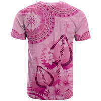 Pink Bula Fiji T Shirt Fijian Dance Fan Tapa Cloth Pattern