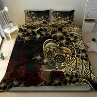 Frangipani Festival Rabaul Bedding Set PNG Tribal Baining Mask Tattoo - Polynesian Pride