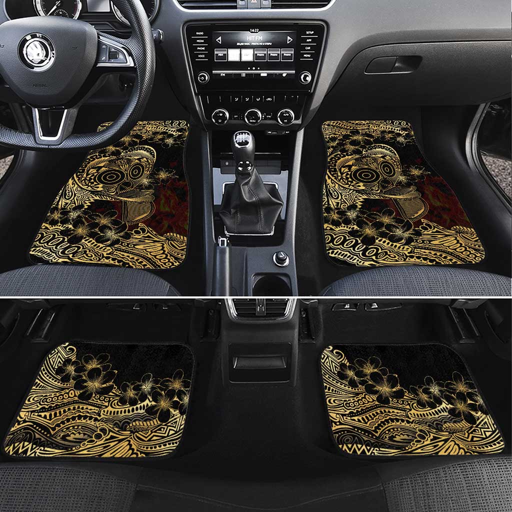 Frangipani Festival Rabaul Car Mats PNG Tribal Baining Mask Tattoo - Polynesian Pride