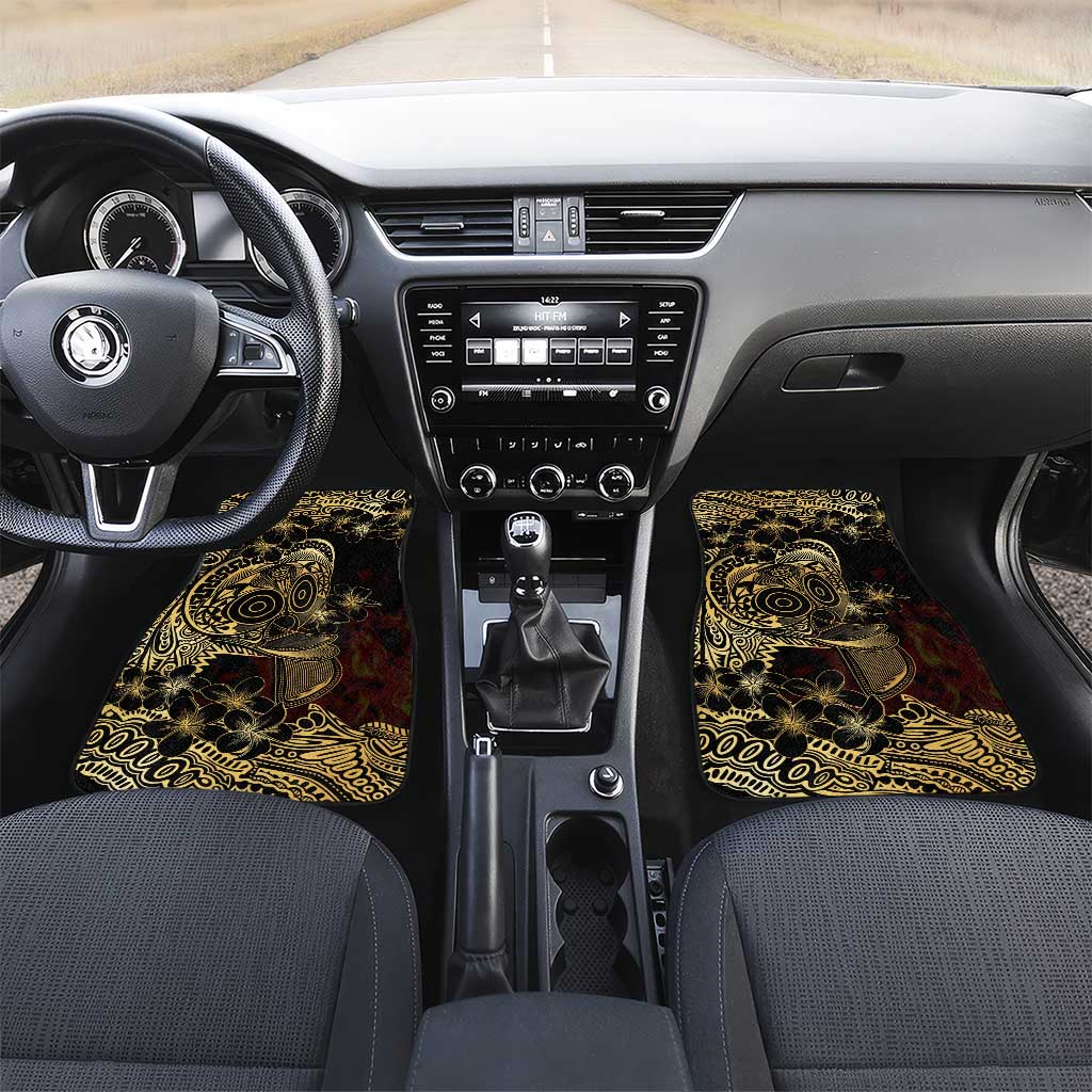 Frangipani Festival Rabaul Car Mats PNG Tribal Baining Mask Tattoo - Polynesian Pride