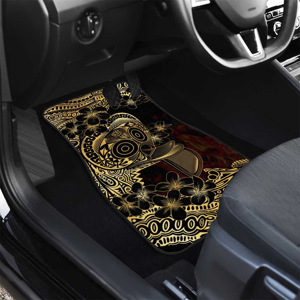 Frangipani Festival Rabaul Car Mats PNG Tribal Baining Mask Tattoo - Polynesian Pride