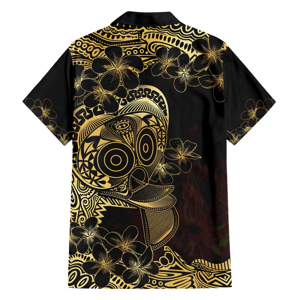 Frangipani Festival Rabaul Family Matching Long Sleeve Bodycon Dress and Hawaiian Shirt PNG Tribal Baining Mask Tattoo - Polynesian Pride