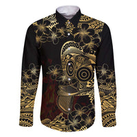 Frangipani Festival Rabaul Family Matching Short Sleeve Bodycon Dress and Hawaiian Shirt PNG Tribal Baining Mask Tattoo - Polynesian Pride