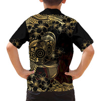 Frangipani Festival Rabaul Kid Hawaiian Shirt PNG Tribal Baining Mask Tattoo - Polynesian Pride