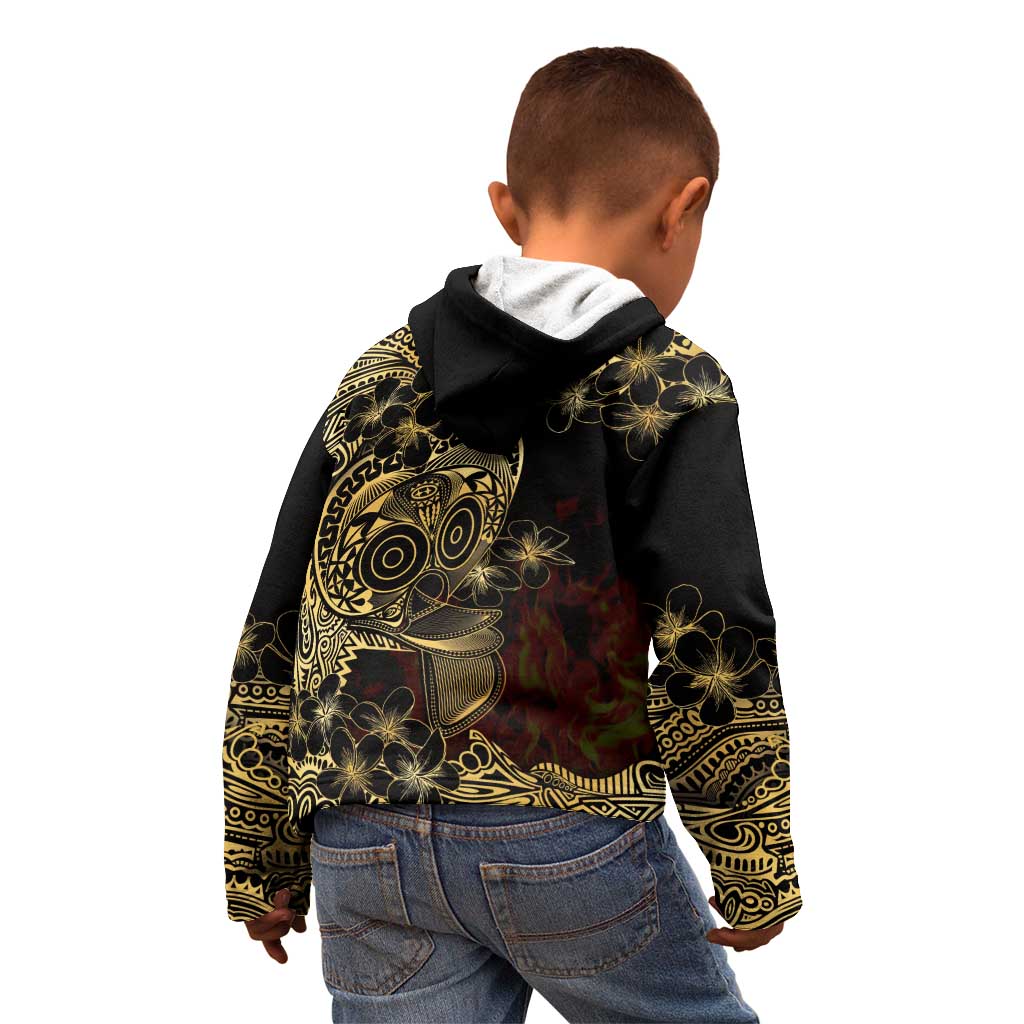 Frangipani Festival Rabaul Kid Hoodie PNG Tribal Baining Mask Tattoo - Polynesian Pride