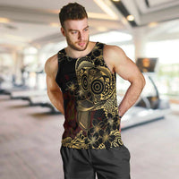 Frangipani Festival Rabaul Men Tank Top PNG Tribal Baining Mask Tattoo - Polynesian Pride