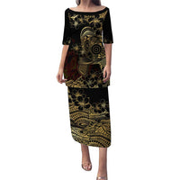 Frangipani Festival Rabaul Puletasi PNG Tribal Baining Mask Tattoo - Polynesian Pride