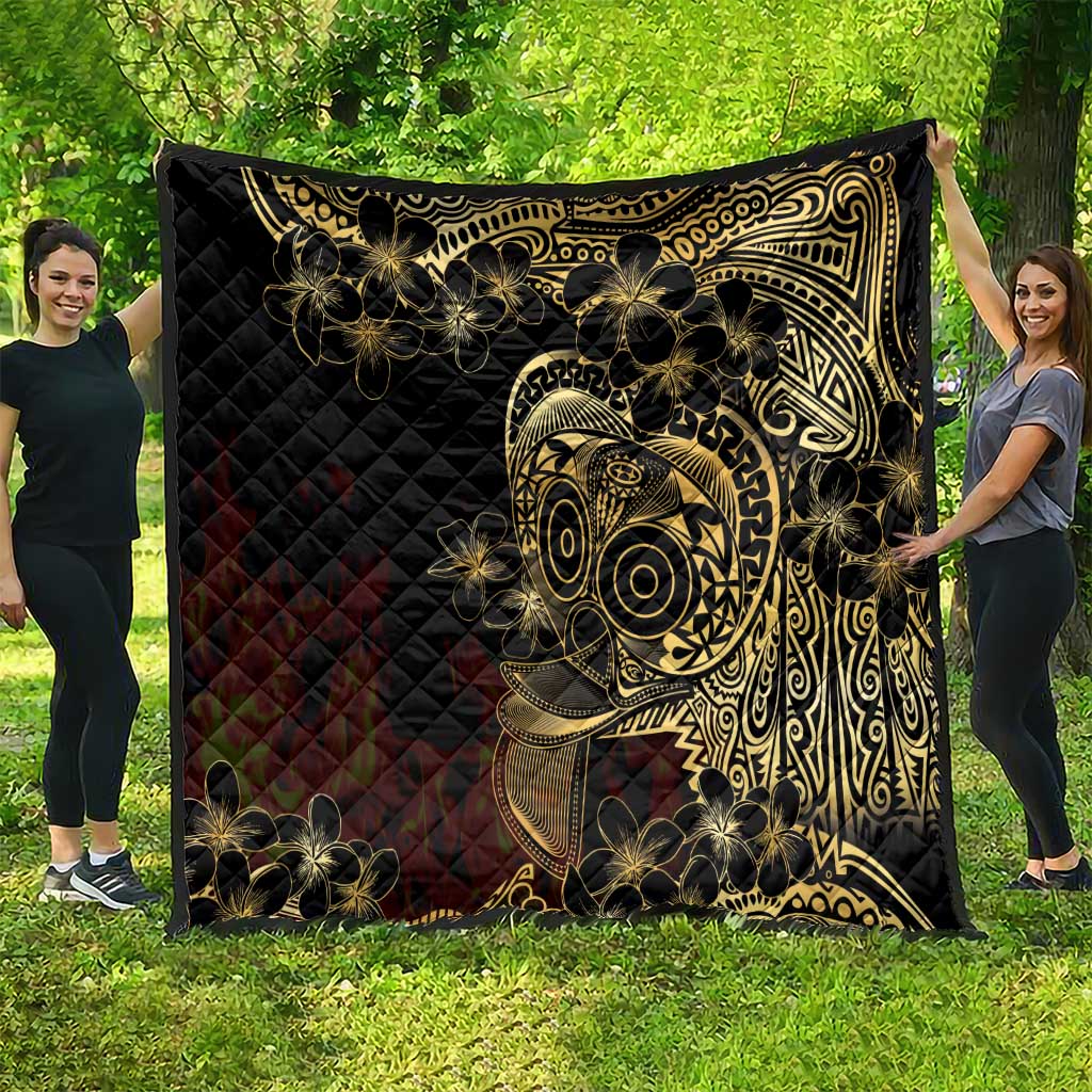Frangipani Festival Rabaul Quilt PNG Tribal Baining Mask Tattoo - Polynesian Pride