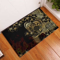 Frangipani Festival Rabaul Rubber Doormat PNG Tribal Baining Mask Tattoo LT14 - Polynesian Pride