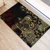 Frangipani Festival Rabaul Rubber Doormat PNG Tribal Baining Mask Tattoo LT14 - Polynesian Pride