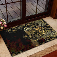 Frangipani Festival Rabaul Rubber Doormat PNG Tribal Baining Mask Tattoo LT14 - Polynesian Pride