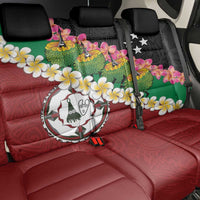 Frangipani Festival Rabaul East New Britain Back Car Seat Cover Dukduk Dance With Plumeria - Polynesian Pride