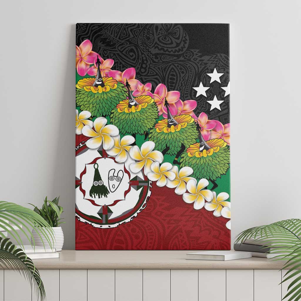 Frangipani Festival Rabaul East New Britain Canvas Wall Art Dukduk Dance With Plumeria - Polynesian Pride