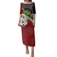 Frangipani Festival Rabaul East New Britain Family Matching Puletasi and Hawaiian Shirt Dukduk Dance With Plumeria - Polynesian Pride