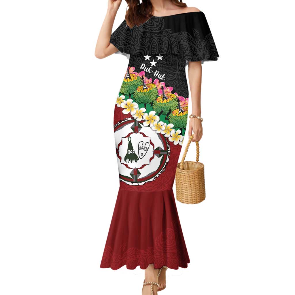 Frangipani Festival Rabaul East New Britain Mermaid Dress Dukduk Dance With Plumeria - Polynesian Pride