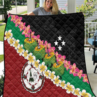 Frangipani Festival Rabaul East New Britain Quilt Dukduk Dance With Plumeria - Polynesian Pride