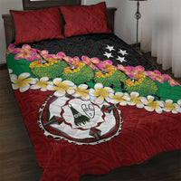 Frangipani Festival Rabaul East New Britain Quilt Bed Set Dukduk Dance With Plumeria - Polynesian Pride