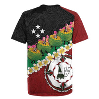 Frangipani Festival Rabaul East New Britain Rugby Jersey Dukduk Dance With Plumeria - Polynesian Pride