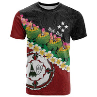 Frangipani Festival Rabaul East New Britain T Shirt Dukduk Dance With Plumeria - Polynesian Pride