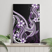 Purple Black Aloha Hawaii Canvas Wall Art Polynesian Shark Tattoo Plumeria