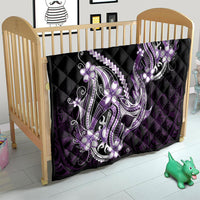 Purple Black Aloha Hawaii Quilt Polynesian Shark Tattoo Plumeria