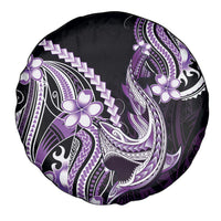 Purple Black Aloha Hawaii Spare Tire Cover Polynesian Shark Tattoo Plumeria
