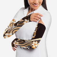 Orange Black Aloha Hawaii Arm Sleeves Polynesian Shark Tattoo Plumeria