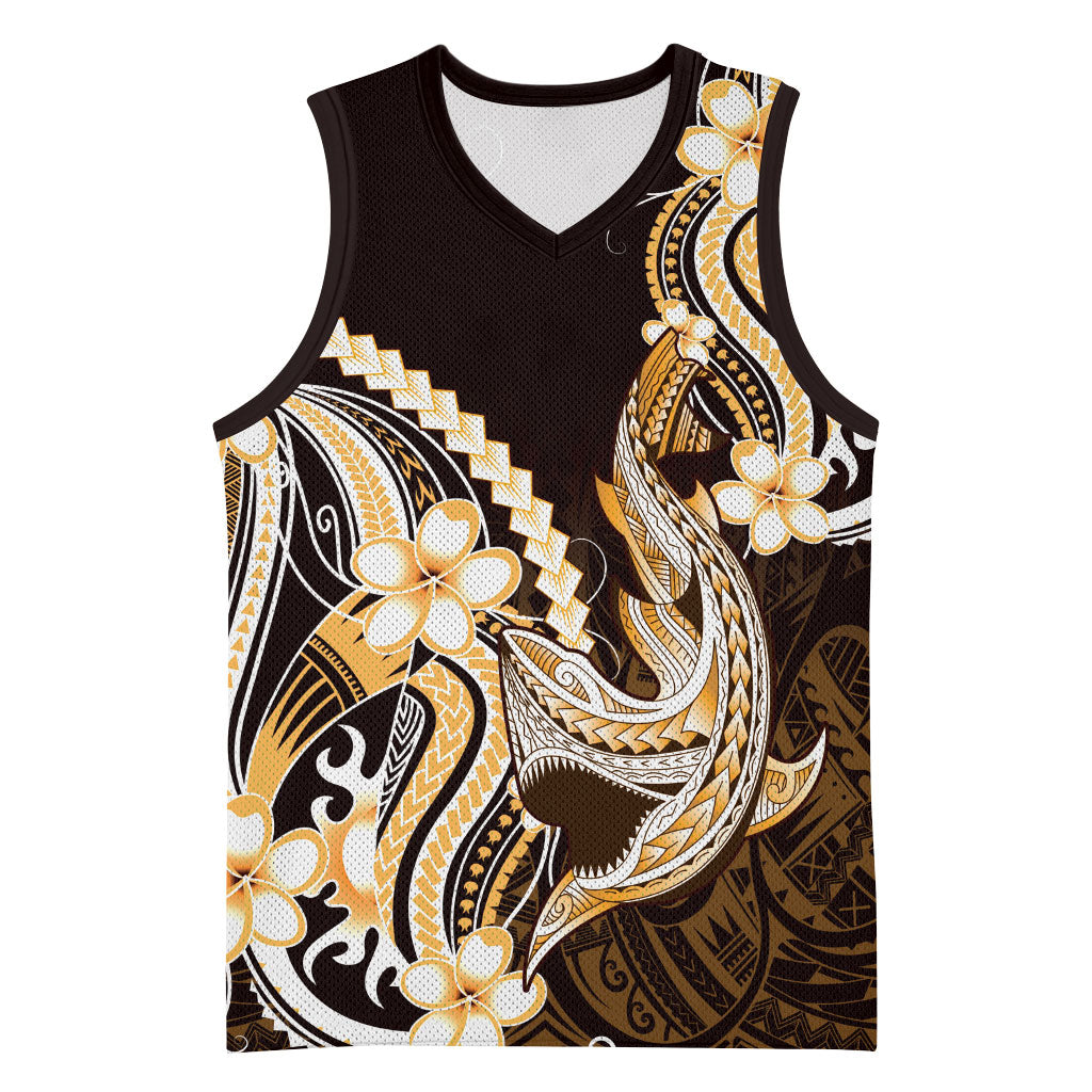 Orange Black Aloha Hawaii Basketball Jersey Polynesian Shark Tattoo Plumeria LT14 Unisex Orange - Polynesian Pride