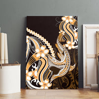 Orange Black Aloha Hawaii Canvas Wall Art Polynesian Shark Tattoo Plumeria