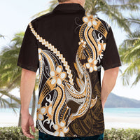 Orange Black Aloha Hawaii Hawaiian Shirt Polynesian Shark Tattoo Plumeria