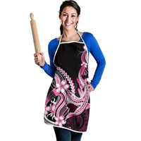 Pink Black Aloha Hawaii Apron Polynesian Shark Tattoo Plumeria